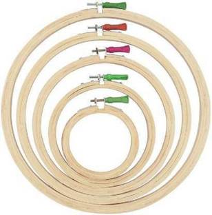 vahvaa Wooden Embroidery Hoop/Frame for Crafters -Set of 5 of Different Sizes 5, 6, 8, 10, 12 Inches Embroidery Hoop (Pack of 5) Embroidery Hoop