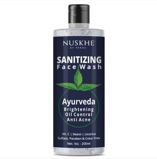 Nuskhe By Paras Sanitizing  for Brightening | Oil Control & Anti Acne, 200ml Face Wash