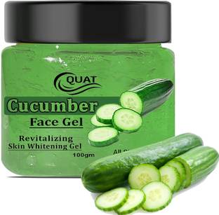QUAT Cucumber Gel For Skin - 100g - Hydrating and Soothing Formula for Dry Skin and Under Eye Puffiness - Cruelty Free