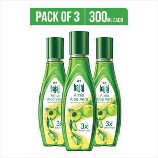 BAJAJ Amla Aloe Vera (300ml x 3), Pack of 3 Hair Oil