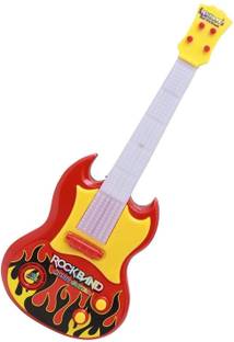 FLYmart RockBand Music Guitar With Light and Pre-stored Notes with Nylon wires | Toy Guitar With light and Music for Kids