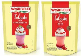 WeiKFiELD FALOODA MIX STRAWBERRY AND ROSE FLAVOUR (2*200 GM) PACK OF 2 400 g