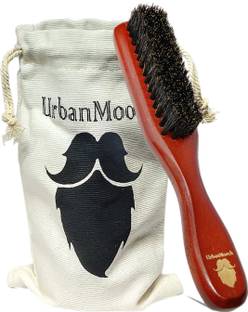 UrbanMooch Bristle Beard Brush with Grass Tree Wooden Handle