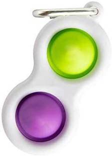 FITUP Handheld Mini Simple Dimple Fidget Buttons Keychain Toy Bubble Key Chain