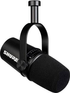 Shure MV7 USB Podcast Microphone Podcasting, Recording, Live Streaming & Gaming, Built-in Headphone Output, All Metal USB / XLR Dynamic Mic, Voice-Isolating Technology, TeamSpeak Certified - Black Microphone