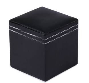 RASPER Black Leather Paper Weight for Office Study Table Stylish Paper Weight Showpiece for Officers & Doctors Table (2x2x2 Inches) Leather Paper Weights  with Leather