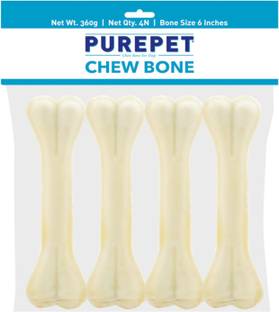 purepet Pressed Chew Bone, 6 inches - Pack of 4 Bones Dog Treat