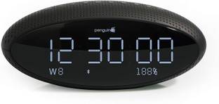 Penguin Bluetooth/Speaker Alarm Clock Radio Speaker/Super Bass Stereo Speakers/Hands-Free Calling Support/Mirror Screen Display 20 W Bluetooth Speaker