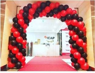 KR Solid Premium Quality RED & BLACK Pack of 150 Balloon Balloon Balloon