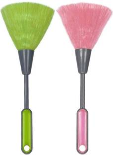 Bekner Mini Electrostatic Soft Screen Whisk Car Dashboard Laptop Keyboard Desk Computer Printer Cleaning Brush Mini Duster Cleaner Anti-Static Screen Sweeper Broom (Multicolor, Set of 2) Microfibre Dry Brush