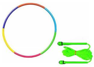 Daily Fest Fitness Combo of Hula Hoop Exercise Ring Collapsible,Skipping Rope for Weight Loss Hula Hoop