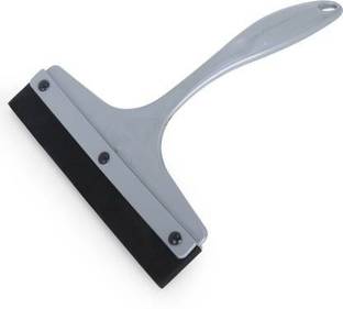 VLNN Kitchen wiper for cleaning Mirrors, Window Panes, Window Glasses, Tiles, Table, Kitchen Platform, Car Windshield|8 inch Rubber Blade|Small Size|10" Long Wiper handle Squeegee Kitchen Wiper (Silver) Kitchen Wiper