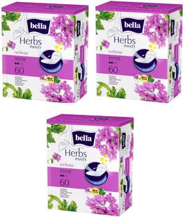 Bella Herbs Pantyliners With Verbena 60 Pcs Each (Pack of 3) Pantyliner