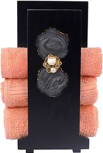Cocktail Grey Agate Black wooden MDF towel stand holder free standing dispenser for bathroom,dining BROWN Towel Holder