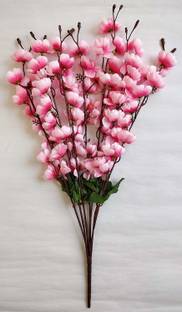 well art gallery Artificial Blossom Flower Bunch for Home Office indoor outdoor Bunche for Vases Pink Peach Blossom Artificial Flower