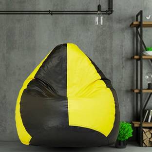 FurniGully XL Tear Drop Bean Bag Cover  (Without Beans)