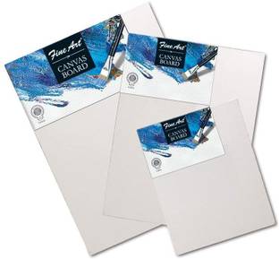 Fine Art 12 X 12 Inch Canvas Board, 100% Cotton Fine Grain Board Canvas (Set of 1)