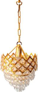 Baslash Crystal Gold polish metal 160mm chandelier hanging ceiling jhoomer Pendant Lamp Ceiling Lamp