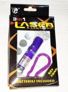 FLYmart Gag Toy 3 in 1 LASER LED LIGHT KEY CHAIN, SIZE- 7/1.5 CM, | Laser light with flashing LED Flower | Laser light Keychain for Kids LASER LIGHT Gag Toy