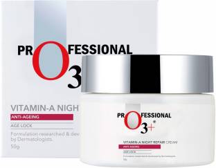 O3+ Anti-Ageing Vitamin-A Night Repair Face Cream Wrinkle Filler Deep Moisturizer for Acne Removal & Even Skin Tone