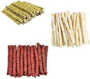 SAWAY Saway Store Combo Offer Money Saver Pack Mutton Sticks 200gm Chicken Sticks 200Gm Calcium Sticks 200gm Total Pack 600Gm Chicken, Mutton Dog Chew