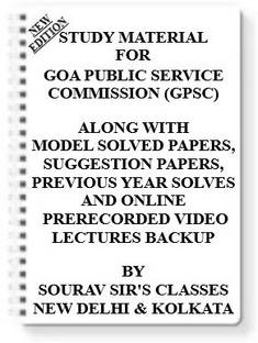 Study Notes Material On Goa Public Service Commission (Gpsc) For 2021-2022 With Topicwise Analysis + Mcq Questions+model Question Papers