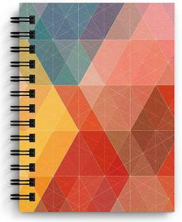 DI-KRAFT Hard Cover Unruled Paper Printed Journal Diary Spiral Notebooks for Girls and Boys Wire Bound Memo Notepads Diary Notebooks Planner (160 Pages, 6x8 Inches) A5 Diary Unruled 160 Pages