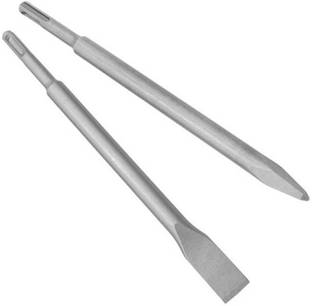 DUMDAAR NA 2Piece hammer bit set SDS-Plus Flat Chisel & Point Bit Set Rotary Hammer Drill ()