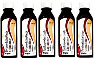Cipla POVIDONE IODINE GARGLE 100 ML-PACK OF 5 - NO FLAVOUR