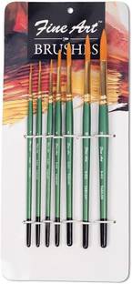 फाइन आर्ट Painting Round Shape Brushes Tr-7 Code (S-412)(Size: 0,2,4,6,8,10,12)