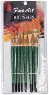 Fine Art Painting Flat Shape Brushes (Sizes - 1,2,4,6,8,10,12)