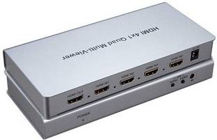 techut 4x1 HDMI Quad Multi-Viewer with Seamless Switcher Selector 3D 1080p, 4x1 PIP Mode Multi-Viewer Media Streaming Device