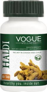 Vogue Wellness Haldi Tablets Immunity Booster, Anti Allergic & Relief in Cold and Cough
