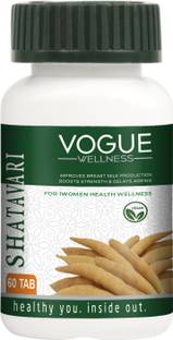 Vogue Wellness Shatavari Tablet For Women, Boost Strength, Anti Aging & General Wellness