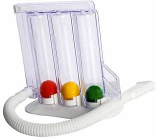 Doctist Respirometer Breathing Lung Exerciser Device and Respiratory Exerciser-3 Balls Incentive Spirometer (White) Spirometer Respiratory Exerciser