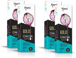 KISRA Gold Organic Onion Shampoo, HairGrowth & Hair-Fall Control For All Hair Types