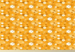 BUSY2BUY 50 cm Light Orange Design Self Adhesive Sticker