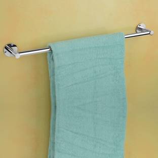 GLOXY by GLOXY Heavy Round Towel Bar/Towel Holder/Towel Stand/Towel Hanger Bathroom Accessories Silver Towel Holder