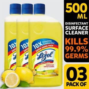 Lizol Disinfectant Surface Cleaner 500 ML (PACK OF 03) Citrus Citrus