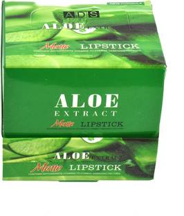 ads Lipstick set of 12 Aloe extract multicolor with moisturizing effect.