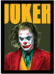 Joker Movie Poster with Frame - Joker Framed Posters for Home and Office Paper Print |Home Décor Wall Poster - Paintings With Frame For Home Living Room Bedroom Décor| Framed Wall Art| Home Décor| Office Décor| Studio Décor| Wall Decoration| Abstract Art Posters Paper Print Fine Art Print