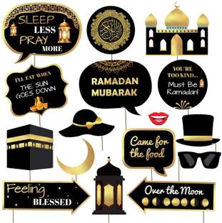 Festiko TM Festiko Ramadan Party Decorations for Home Ramadan Kareem Banner for Eid Mubarak Decor (Props) Banner