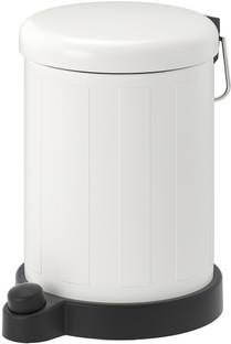 IKEA Waste bin, white, 4 l (1 gallon) Steel, PP (Polypropylene), Plastic Dustbin
