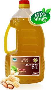 Healthy Roots 2L Cold Pressed Groundnut Oil (Ghani) - 2 Litre Wood Pressed Oil Groundnut Oil PET Bottle