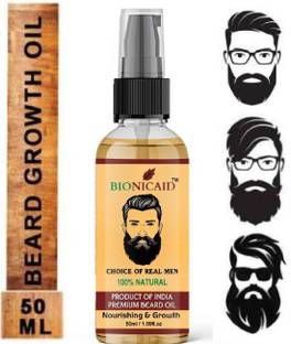 BIONICAID 100% Natural Beard Growth Oil Beard Hair Growth Natural Hair Oil With Natural Ingredients Beardoil  Hair Oil