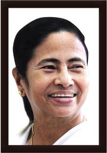 Braj Art Gallery Mamata Banerjee West Bengal Chief Minister Photo Frame Digital Reprint 19.5 inch x 13.5 inch Painting