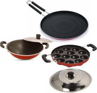 QueensHeart Queen's Heart Premium combo . Non-Stick Coated Cookware Set