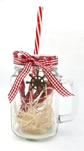 Satyam Kraft message in a bottle mason Jar for Gift -1 one pcs Glass Mason Jar