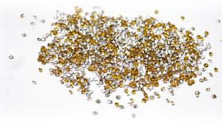 adbeni Manicure Accessories Resin Stone LCT Golden Flatback-4013, 10g For Nail Art Decoration