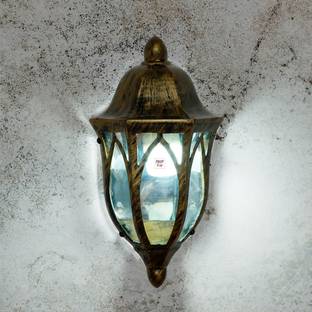 Prop It Up Outdoor Wall Mounted Antique Finished LED Wall Light With Unbreakable Clear Fiber for Front Elevation Lamp/Light, (HL/AL-ATN-002) Gate Light Outdoor Lamp